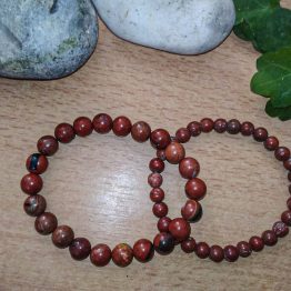 bracelet perles jaspe rouge