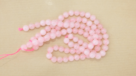 perles quartz rose 8mm