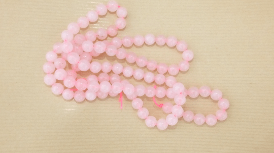 perles de quartz rose 8mm