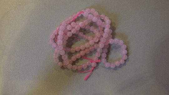 perle de quartz rose 6mm
