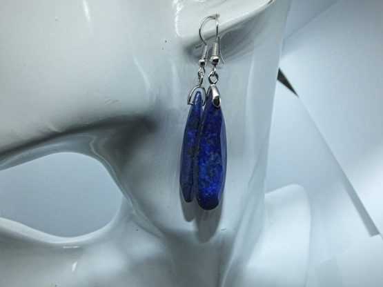 lapis lazuli naturelle boucles d'oreilles