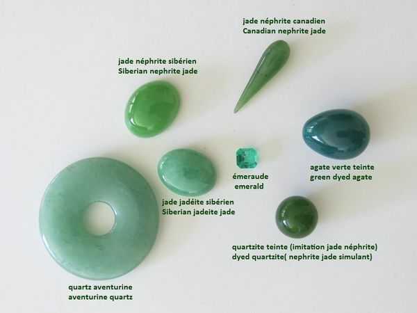 différents types de jade néphrite, jadéite