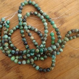 turquoise d'afrique 6mm perles