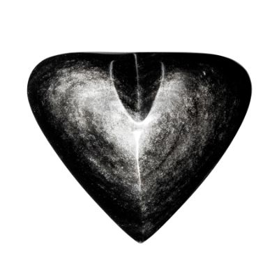 coeur obsidienne argent